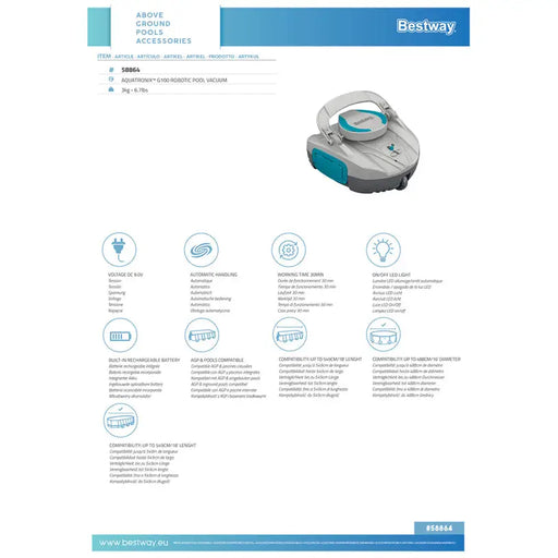 BESTWAY 58864 POOL VACUUM CLEANER - Аксесоари за басейни<<<Басейни плажни артикули и оборудване<<<Градина<<<Praktiker
