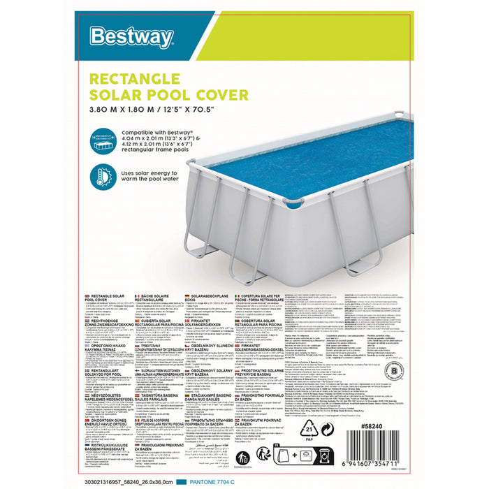 POOL COVER SOLAR 404X201CM BESTWAY 58240
