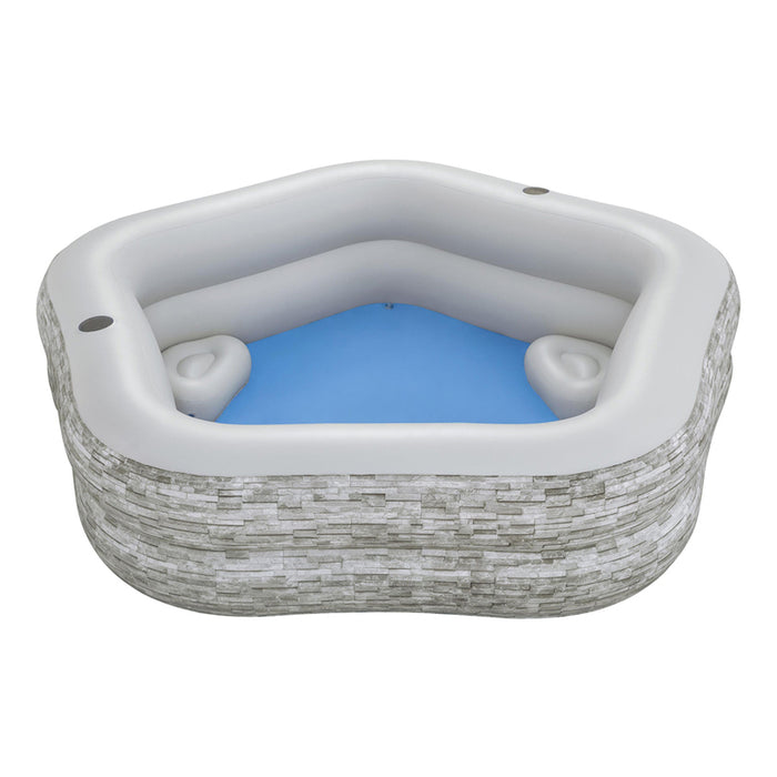 SWIMMING POOL 213X206X53 STONE POOL BESTWAY 54423