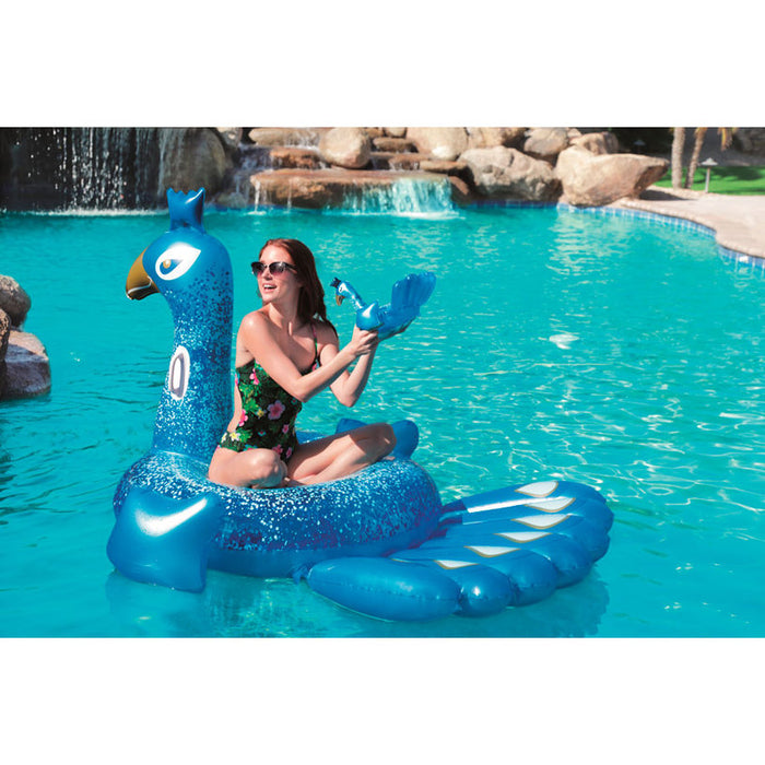 INFLATABLE MATTRESS PEACOCK 198X164CM BESTWAY 41101