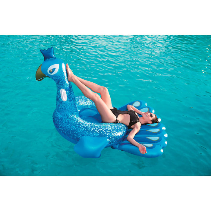 INFLATABLE MATTRESS PEACOCK 198X164CM BESTWAY 41101