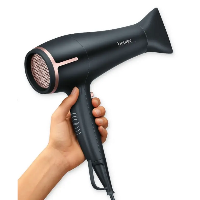 Beurer HC 60 Hair dryer ECO technology: 1400 watt consumption with 2000 watt output Touch sensor Ion function 3 heat