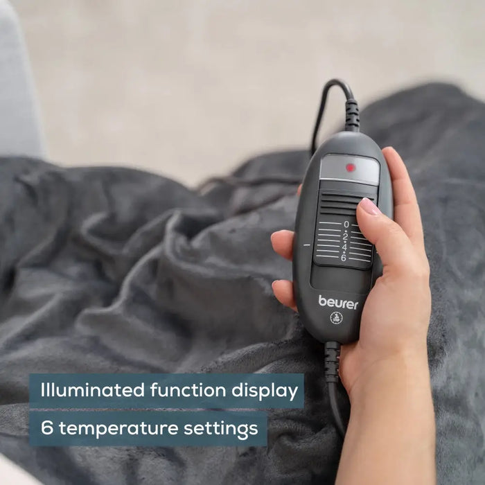 Beurer HD 74 Cosy Dark Gray Heated Overblanket LE 2024 - Уреди за дома<<<BEURER уреди за здраве и