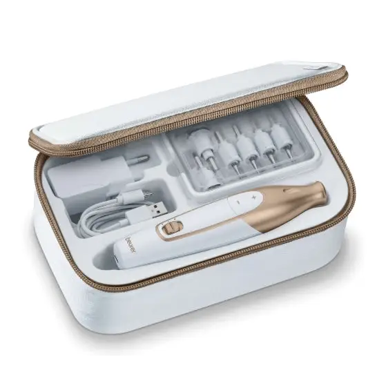 Beurer MP 64 Manicure/pedicure set 10 attachments 3 speed levels LED light,Lithium ion battery,Clockwise/anti-clockwise