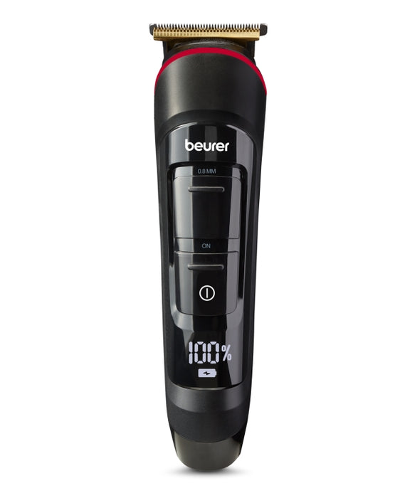 Beurer MN9X body groomer, 11 attachments with 16 cutting lengths for trimming and shaving on the entire body, Waterproof (IPX7),  Quick-charge function, LED display, Incl. practical hard case