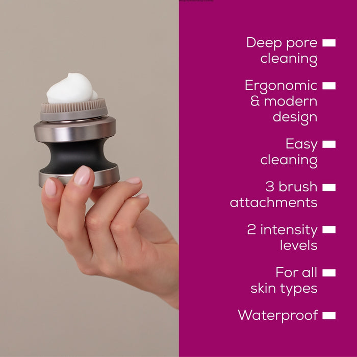 Beurer FC 59 Facial brush; PX7; Rechargeable battery; Incl.3 brush attachments (silicone, sensitive, exfoliating) and 1 x USB-C cable;Bi-directional rotation;2 speeds Waterproof (IPX7)