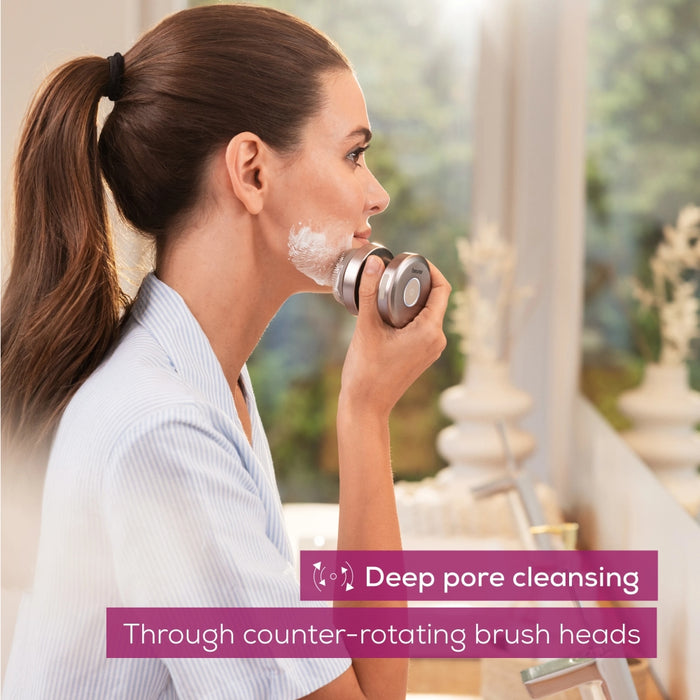 Beurer FC 59 Facial brush; PX7; Rechargeable battery; Incl.3 brush attachments (silicone, sensitive, exfoliating) and 1 x USB-C cable;Bi-directional rotation;2 speeds Waterproof (IPX7)