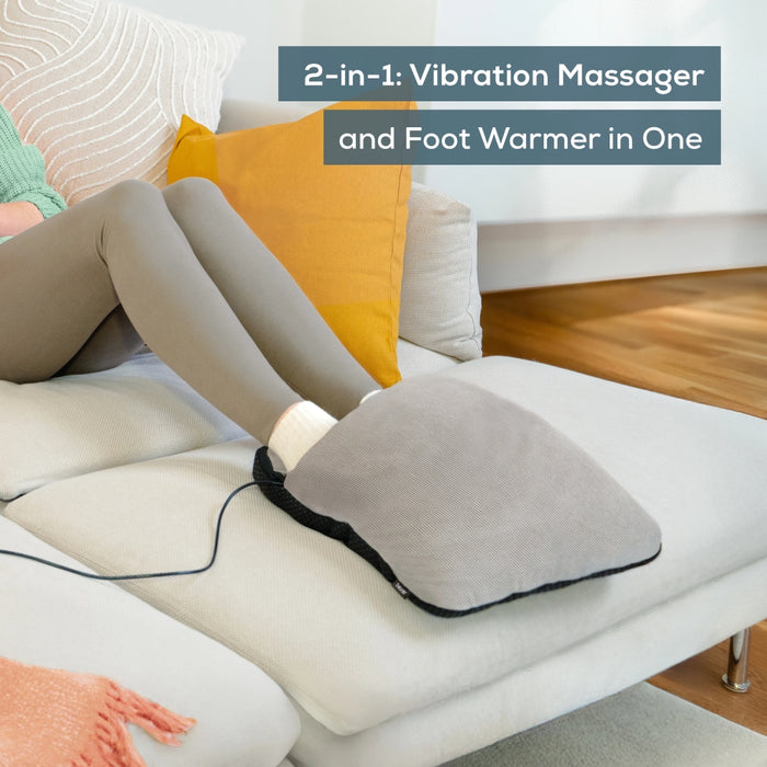 Beurer FM 28 Compact foot massager 2 in 1: Vibration massager and foot warmer; 3 programs; Operation via USB-C cable; up to size 43; auto switch-off after 20 min