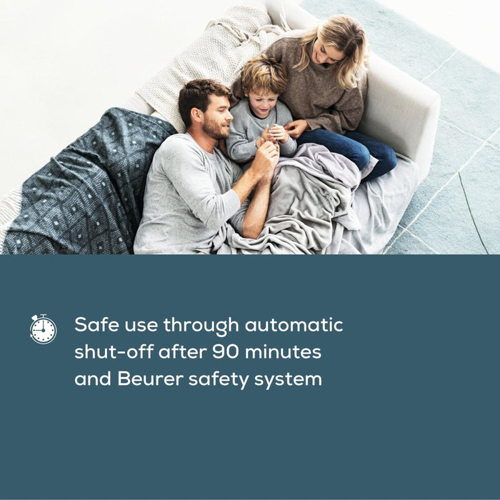 Beurer HK 43 Super Cosy heat pad with super soft surface;3 Illuminated temperature settings;Fast heating;Automatic switch off after 90 min;Cotton cover washable on 30°; BSS; 44(L)x33(W)