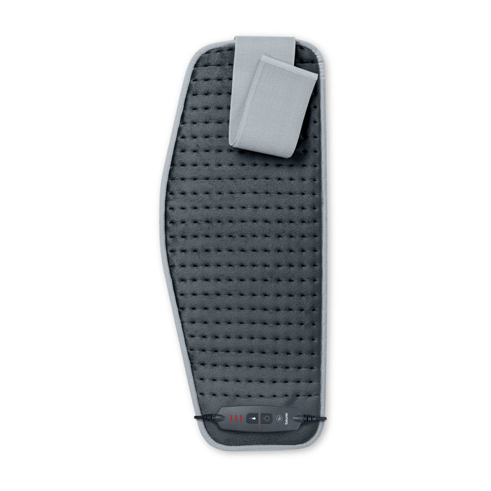 Beurer HK 60 Cosy Grey Abdominal & Back Heat Pad; 3 temperature settings; auto switch-off after 90 min; washable on 30°;Fast heating; Fleece fibre;BSS;69(L)x28(W) cm: Max waist 102sm