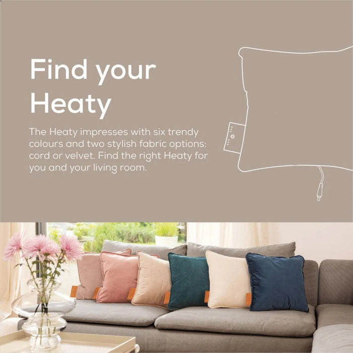 Beurer HK 77 Heaty cashmere-creme; lithium-ion battery; Soft velvet cushion cover machine-washable at 30°C; 3 temperature settings; Fast heating; BSS; 45(L)x45(W) cm
