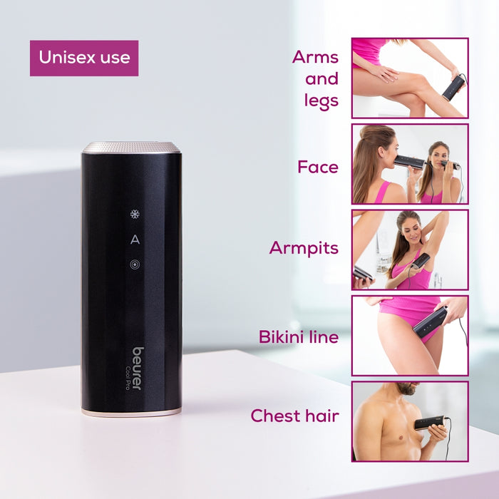 Beurer IPL 7800 Cool Pro IPL hair removal device; State-of-the-art IPL light technology; 3.8 cmІ light area; UV filter; built-in skin contact sensor; "auto flash" mode