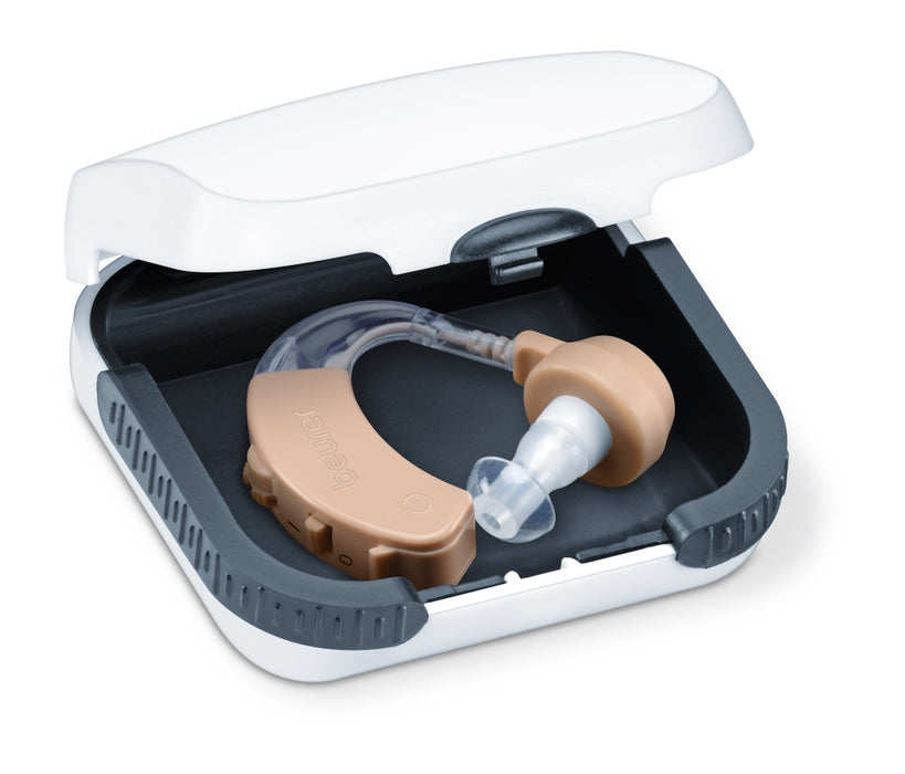 Beurer HA 20 hearing amplifier, Individual adjustment to the ear canal, Ergonomic fit behind the ear,3 attachments to individually adjust to the ear canalFrequency range: 200 to 5000 Hz, Maximum volume 128 dB