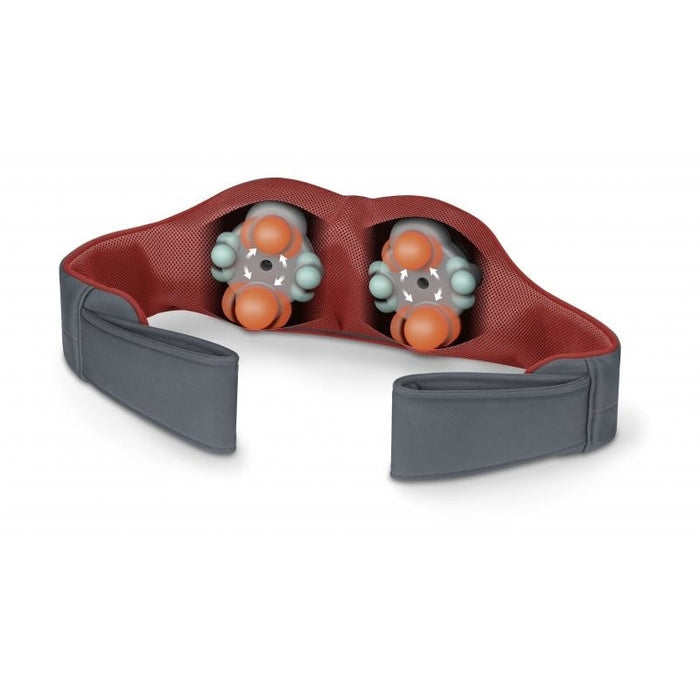 Beurer MG 151 3D Shiatsu massager;for shoulders, neck, back and legs; 3D massage heads; 8 rotating Shiatsu massage heads; Clockwise/anti-clockwise rotation; 3 levels; automatic switch-off; light and heat function