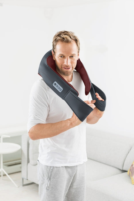 Beurer MG 151 3D Shiatsu massager;for shoulders, neck, back and legs; 3D massage heads; 8 rotating Shiatsu massage heads; Clockwise/anti-clockwise rotation; 3 levels; automatic switch-off; light and heat function