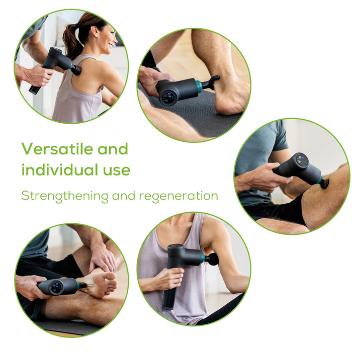 Beurer MG 185 deep tissue massager, 9 intensity levels & 3 massage programmes, 5 massage attachments, Lithium-ion battery up to 5.5h of use, storage case