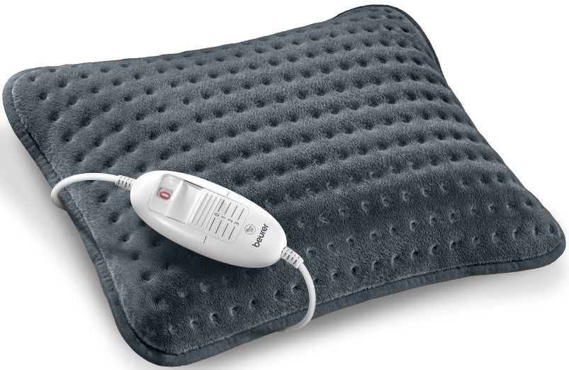 Beurer HK 48 Cosy Heat Pad; 3 temperature settings; auto switch-off after 90 min; washable on 30°; reversable cushion; with inner pad; removable switch; fleece fibre; 40(L)x30(W) cm