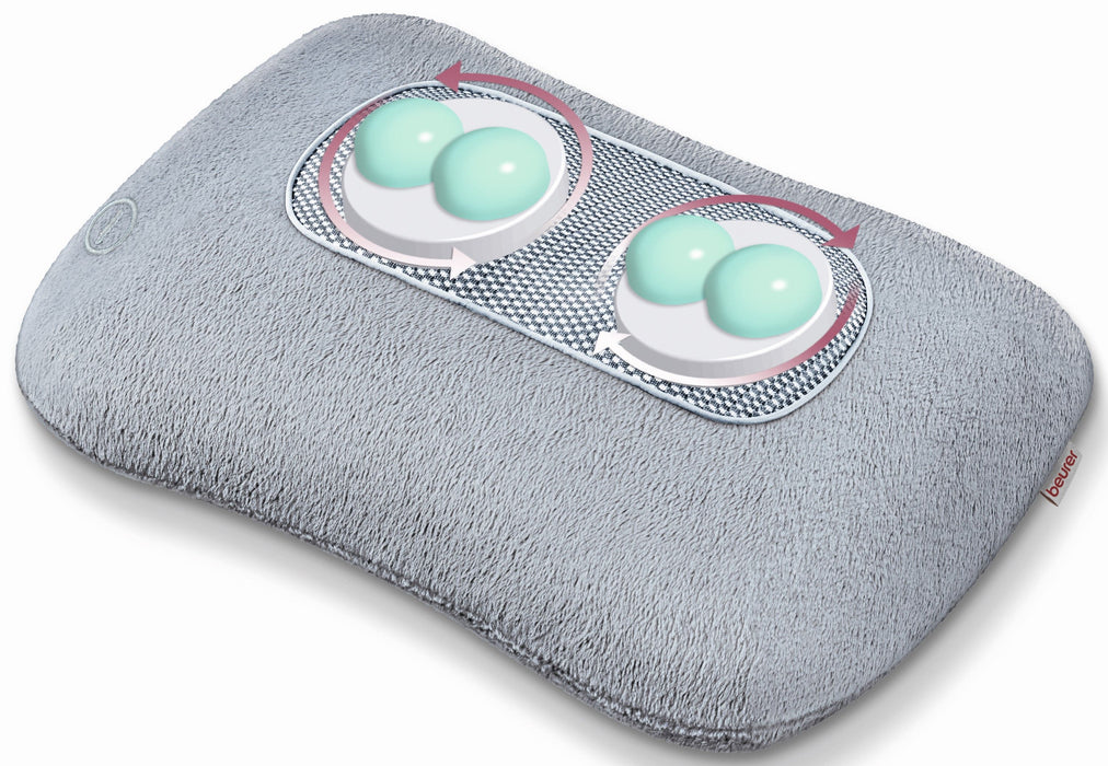 Beurer MG 145 Shiatsu massage cushion; massage for the shoulders, neck, back and legs; 4 Shiatsu massage heads; removable cover; machine-washable; light and heat function