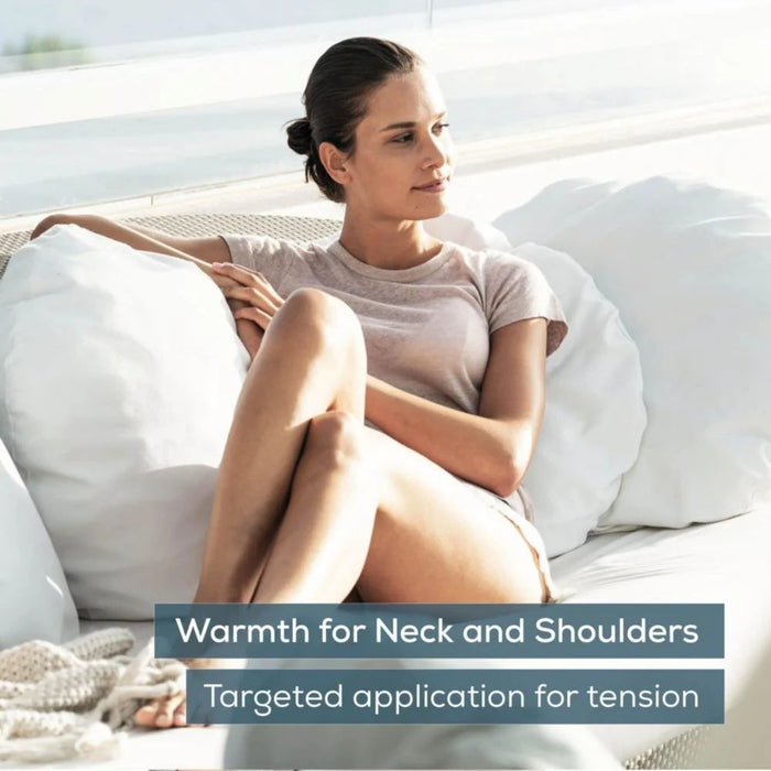 Beurer HK 66 Cosy Grey Shoulder & Neck Heat Pad; 3 temperature settings; auto switch-off after 90 min; washable on 30°; removable switch; fleece fibre;56(L)x52(W) cm