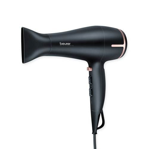 Beurer HC 25 Hair dryer, 1 600 W, ion function, folding handle, 2 heat settings, 2 blower settings, cold air, noozle, overheating protection 