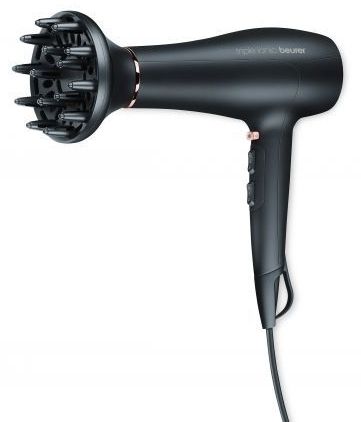 Beurer HC 50 Hair dryer, 2 200 W, triple ionic function, 2 attachments, 3 heat settings,2 blower settings, cold air, overheating protection 