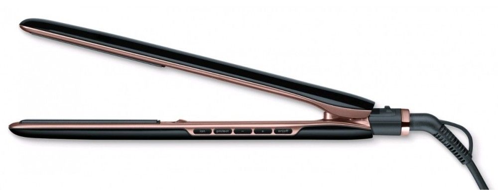 Beurer HS 80 Hair straightener,triple ionic function, Magic LED display-only during operation, titanium coating, 120-200 °,memory function,safety switch-off, plate locking system,heat-resistant storage bag