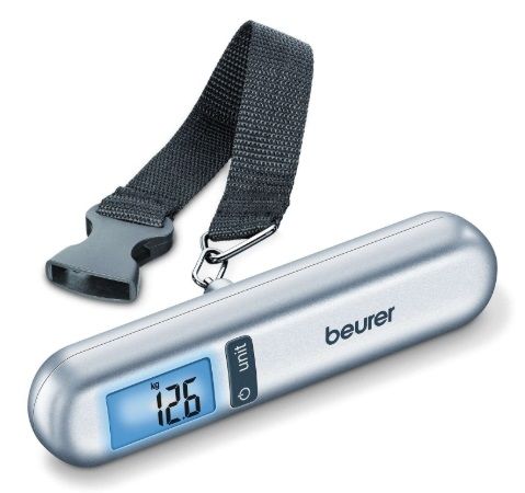 Beurer LS 06 luggage scale; blue illuminated display; 1 m tape measure; 40 kg