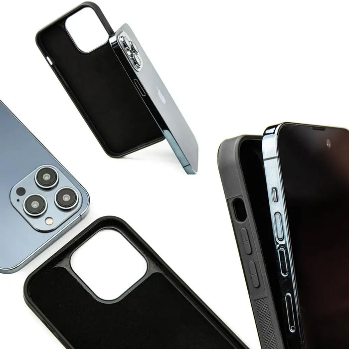 Bewood Unique Turquoise Wood and Resin Case for iPhone 15 Pro Max - Turquoise and Black - Cell phone cases