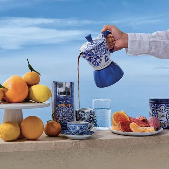 Coffee maker Bialetti Dolce&Gabbana Moka Induction Mediterranean Blue for 6 cups