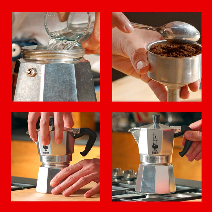Bialetti Moka Express Moka pot 0.2 L Aluminium, Black