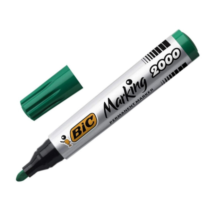 BOX OF 12 PERMANENT MARKER BIC - GREEN
