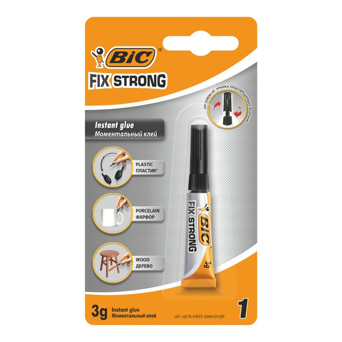INSTANT GLUE 3 g. FIX STRONG 1 pc. BIC