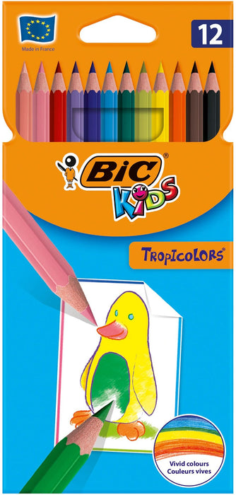PENCILS 12 COLORS TROPICOLORS BIC