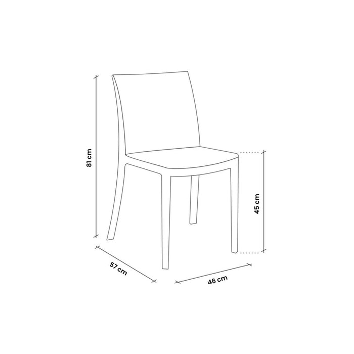 GARDEN CHAIR 46X57X81CM MIAMI BLUE BICA NINFA