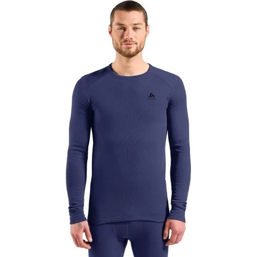 Bielizna termoaktywna z długim rękawem Odlo BL TOP crew neck l/s MERINO 260 roz. M Niebieska - Thermoactive
