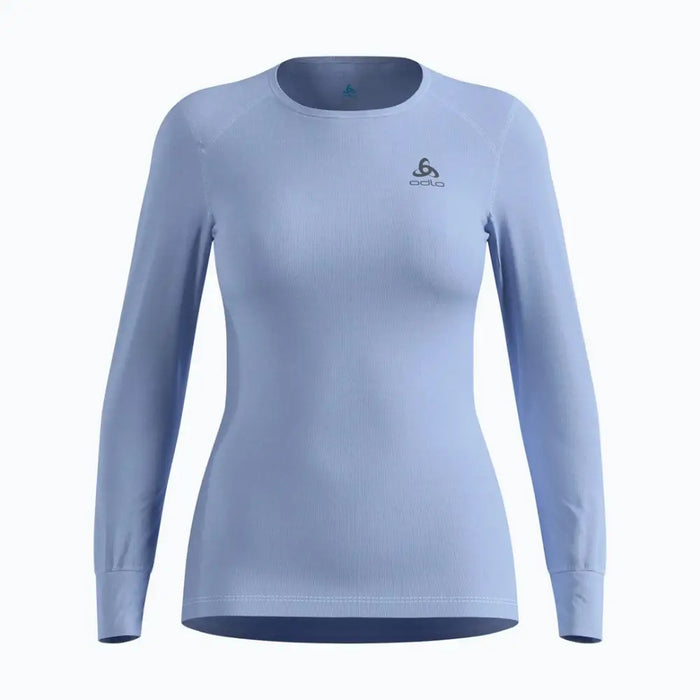 Bielizna termoaktywna z długim rękawem Odlo BL TOP crew neck s/s ACTIVE WARM roz. M Niebieska - Thermoactive