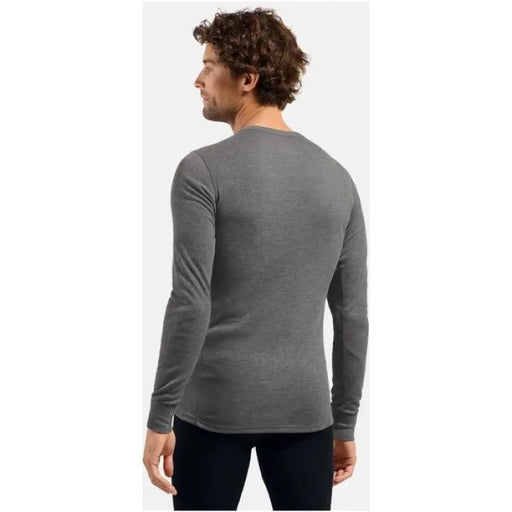 Bielizna termoaktywna z długim rękawem Odlo BL TOP crew neck s/s ACTIVE WARM roz. M Ciemnoszary - Thermoactive