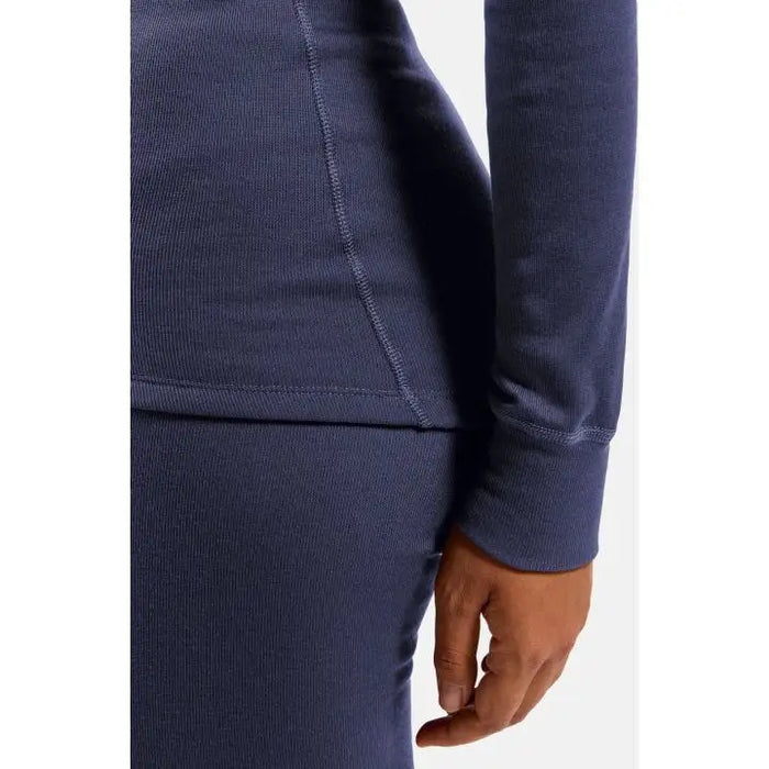 Bielizna termoaktywna z długim rękawem Odlo BL TOP turtle neck l/s ACTIVE WARM roz. S Niebieska - Thermoactive