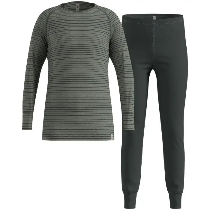 Bielizna termoaktywna - zestaw Odlo Set long ACTIVE WARM SET roz. 164cm Szara - Thermoactive