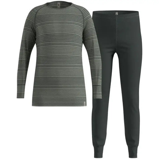Bielizna termoaktywna - zestaw Odlo Set long ACTIVE WARM SET roz. 92cm Niebiesko-szara - Thermoactive