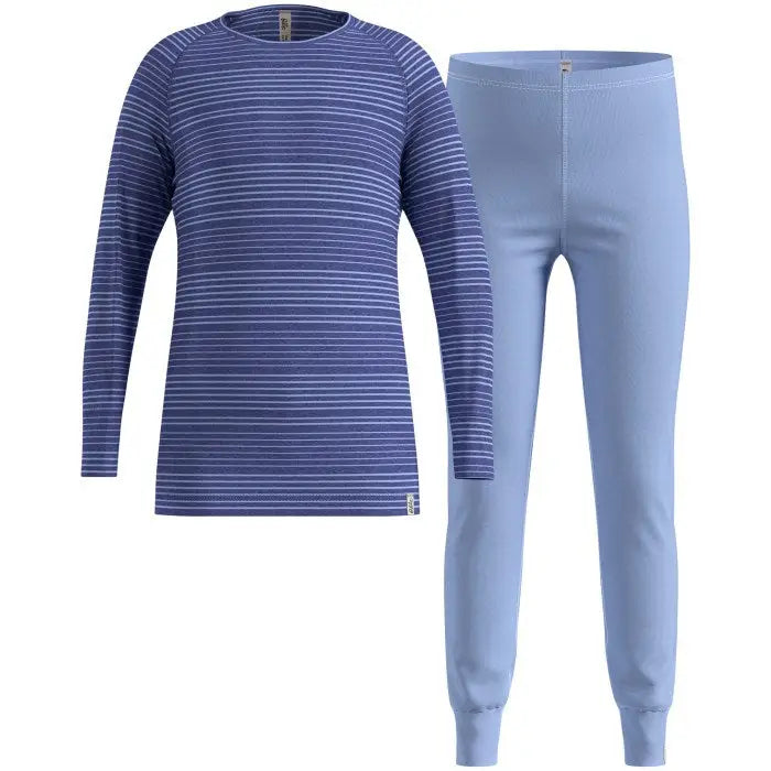 Bielizna termoaktywna - zestaw Odlo Set long ACTIVE WARM SET roz. 92cm Niebieska - Thermoactive