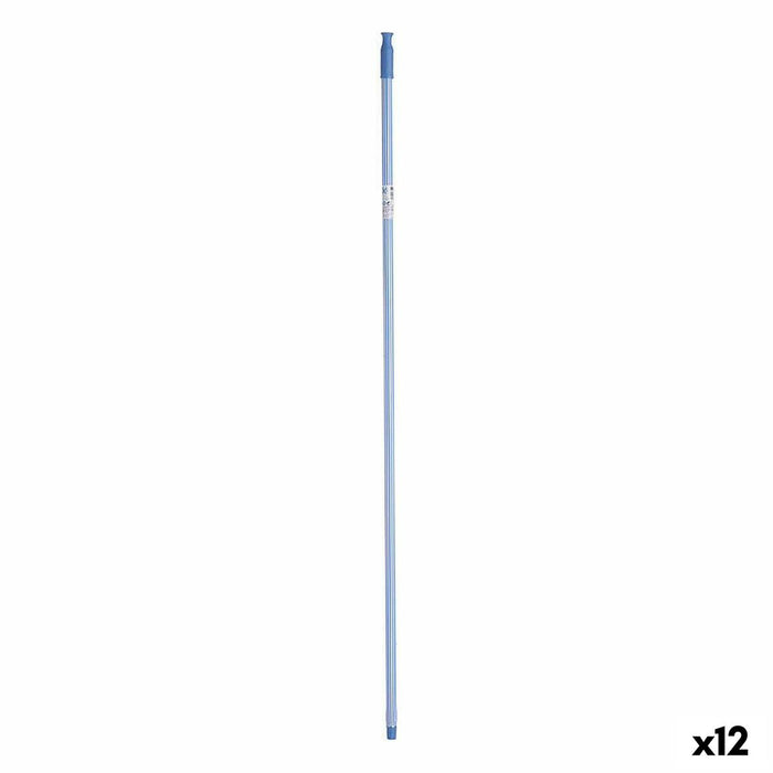 Broom handle Blue Metal 2,3 x 130 x 2,3 cm Stripes (12 Units)