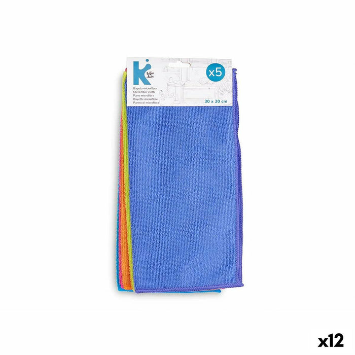 Cleaning cloths Multicolour 30 x 30 x 0,02 cm 15,5 x 31,5 x 2,5 cm (12 Units)