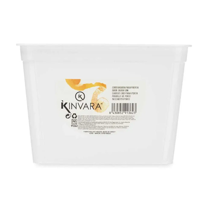 Bin Bag Holder Kinvara White Plastic 4 L (12 Units) - Почистване Прахосмукачки И Гладене<<<Дом Градина<<<BigBuy&&&Други