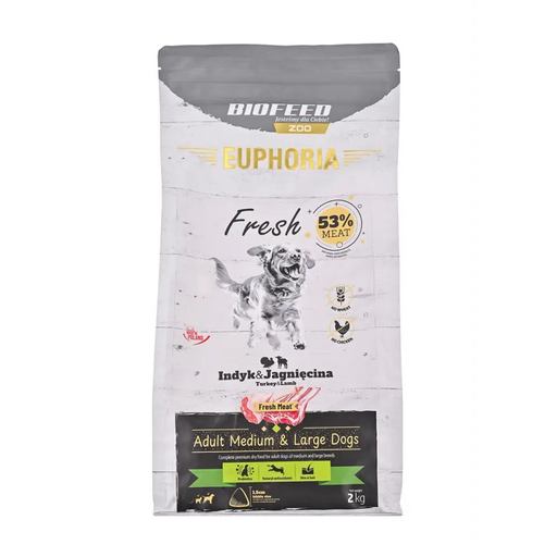 BIOFEED Euphoria Fresh Adult Medium & Large Turkey with lamb - dry dog food - 2kg - Dry foodDLP-KAS<<<For