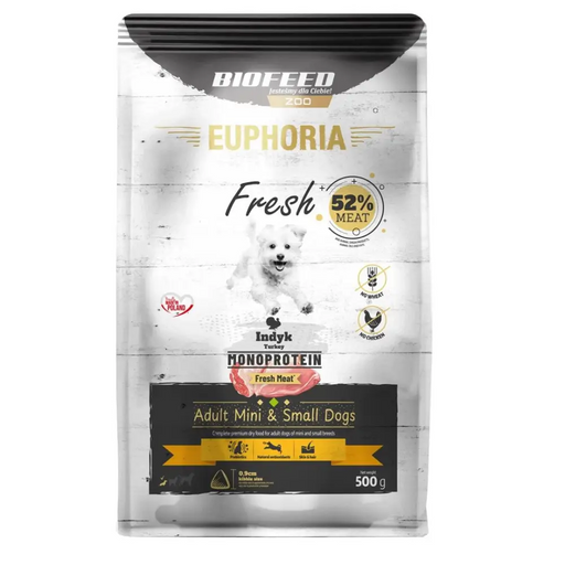 BIOFEED Euphoria Fresh Adult Turkey Monoprotein XS/S - dry dog food - 500g - Dry foodDLP-KAS<<<For the dogDLP<<<ActionPL