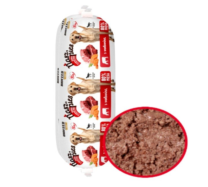 BIOFEED Nasz Pies Baton with Beef – wet dog food – 1000 g