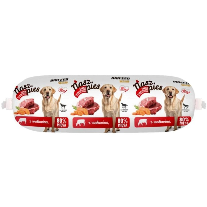 BIOFEED Nasz Pies Baton with Beef – wet dog food – 1 kg