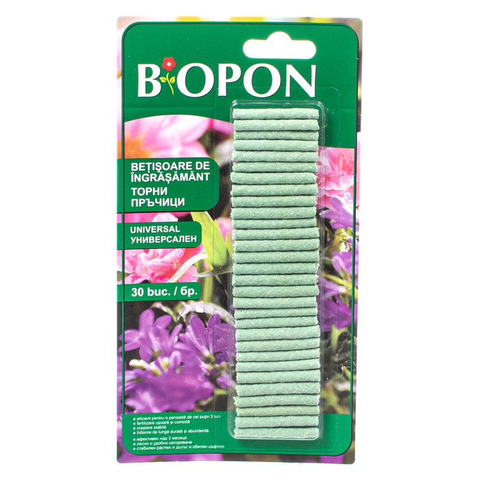 FERTILIZER ON STICKS UNIVERSAL 30PCS BIOPON
