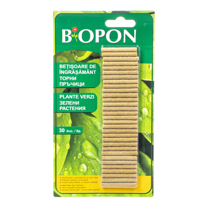 FERTILIZER ON STICKS FOR GREEN PLANTS 30PCS BIOPON